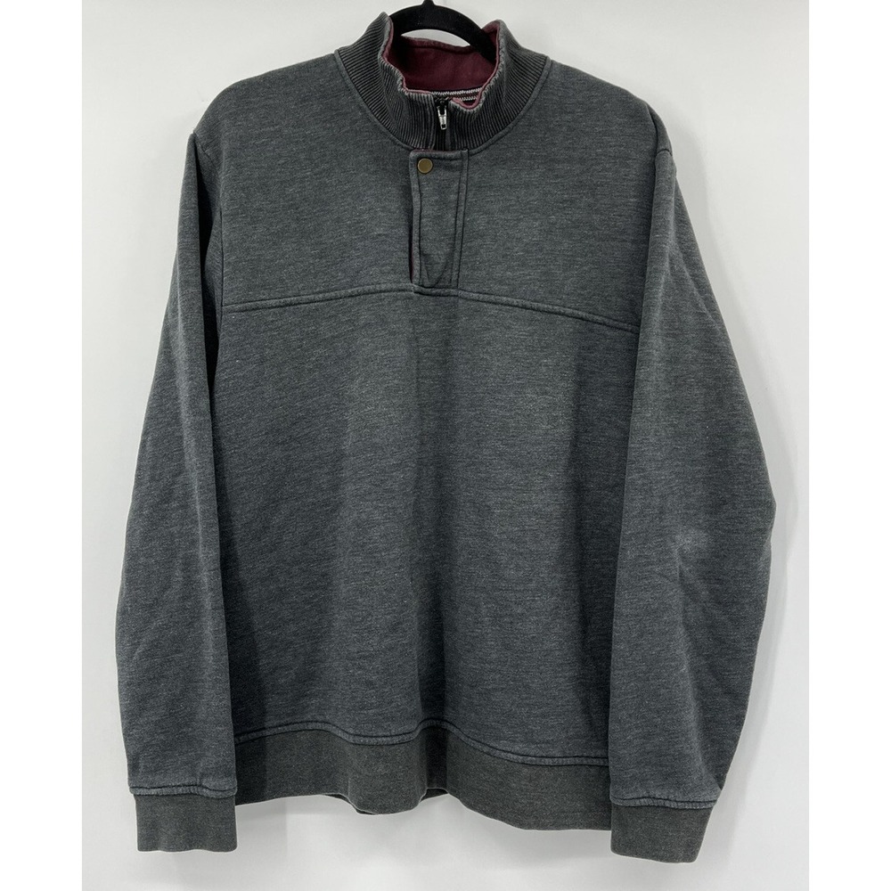 Orvis Men's Signature Quarter-Zip Sweatshirt Size XL Charcoal Gray